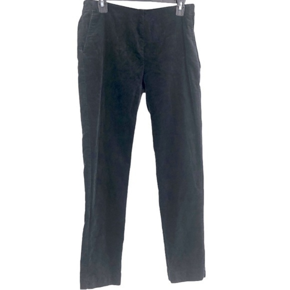 J. JILL Black Velvet Size 4 Slim Leg Cropped Pant